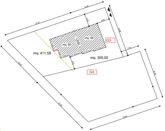 Planimetria del lotto G3 ad Abbiategrasso